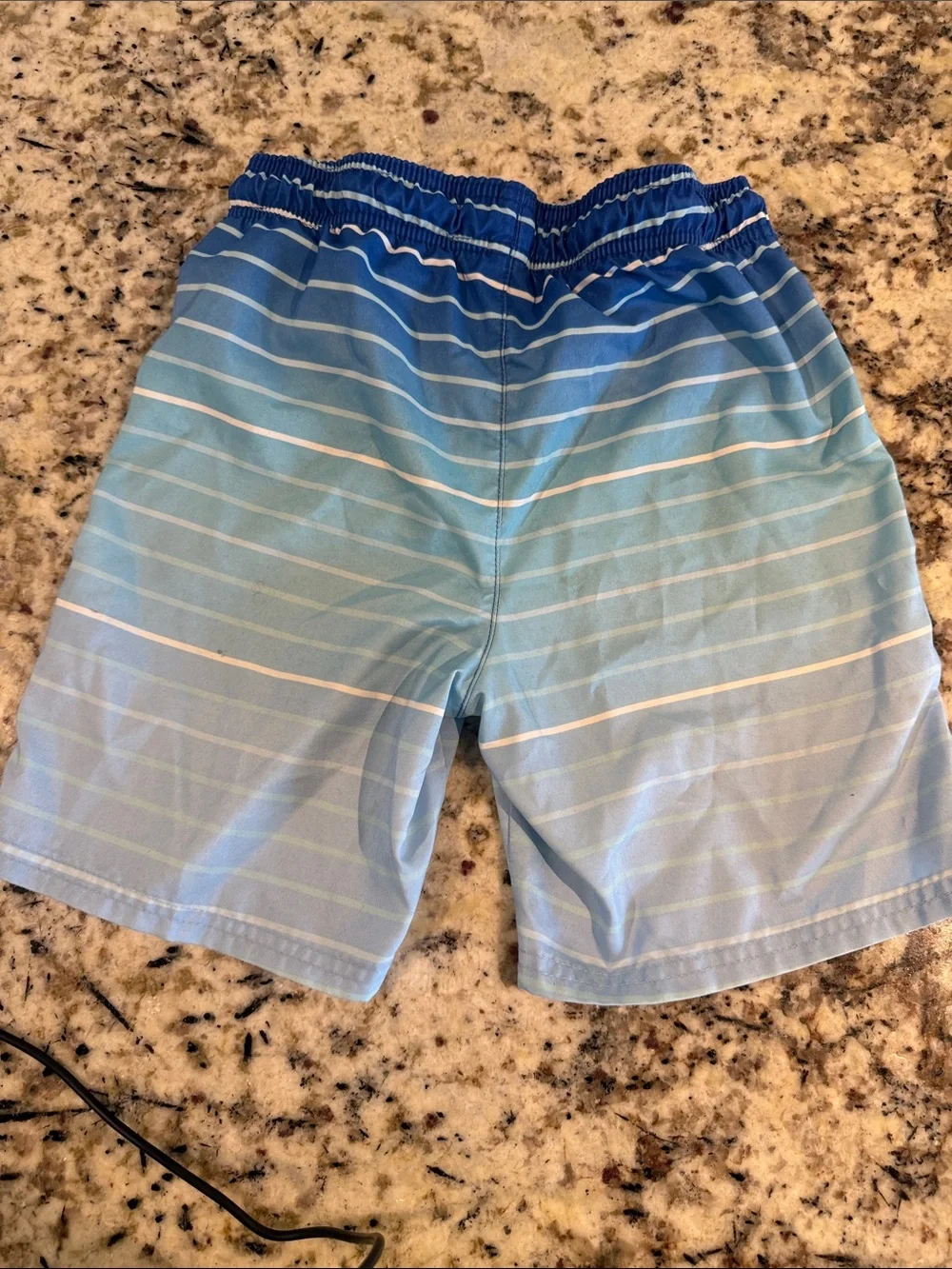 Cat & Jack Blue and White Boys Swim Shorts